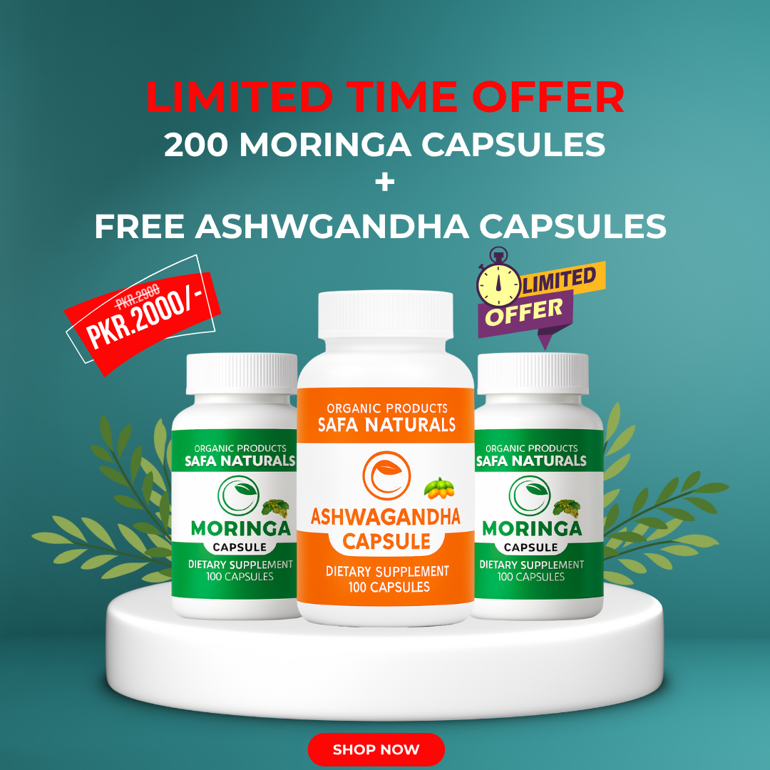 Moringa Capsules (Twin Pack) with FREE Ashwagandha Capsules