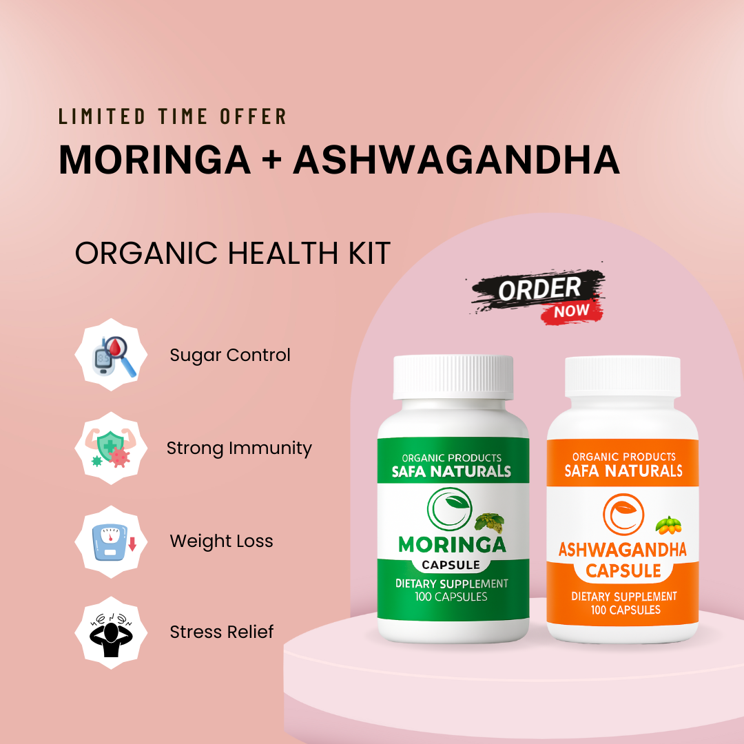 Moringa Bottle + Ashwagandha Capsules