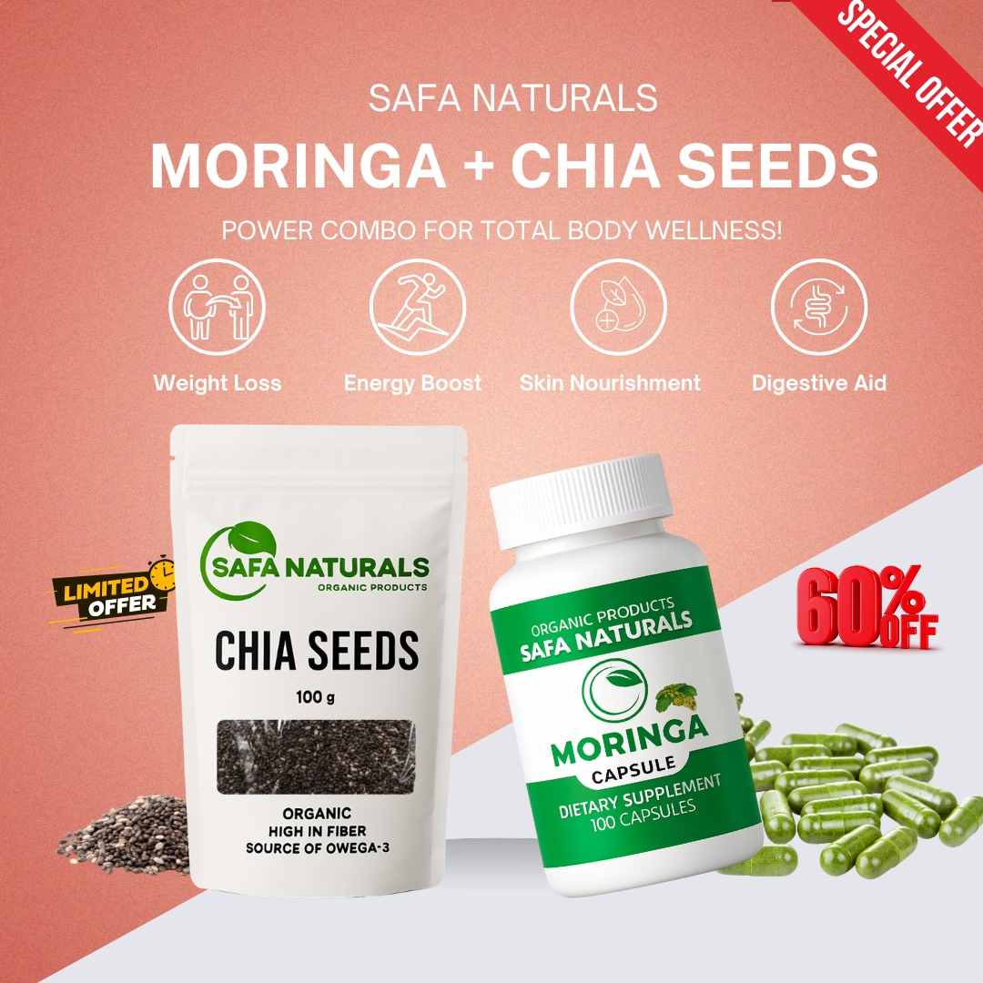 Moringa Bottle + 100g Chia Seeds